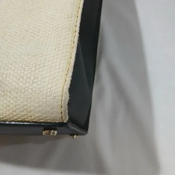 Kate Spade Handbag New York Cameron Street Shell Staci Straw Medium Tote Raffia - Picture 15 of 16